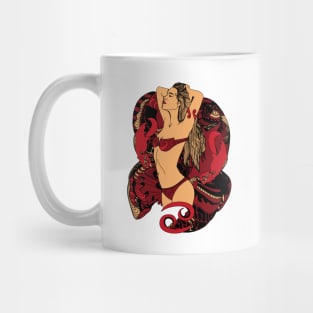 Red and Cream Cancer Beauty Mug